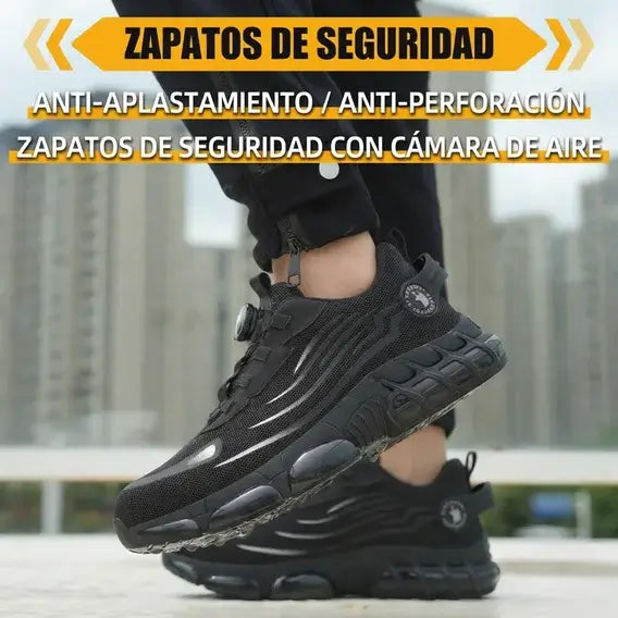 Calzado de seguridad con cierre rotativo - ZAREXIO Pro, zapato antiperforación y antialapamiento para trabajos al aire libre.